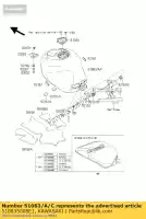 510835008E1, Kawasaki, tank-comp-fuel, c.l.bl zx636-b1 kawasaki zx 600 2003, Nieuw