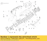 62212700C6, Piaggio Group, lewa dolna owiewka     , Nowy