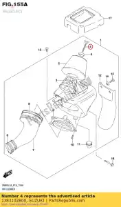 Suzuki 1383102B00 parafuso, asa - Lado inferior