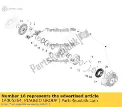 Qui puoi ordinare guarnizione da Piaggio Group , con numero parte 1A005264: