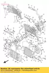 Ici, vous pouvez commander le séjour, radiateur auprès de Yamaha , avec le numéro de pièce 2S3124640000: