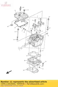 yamaha 1SM111810000 pakking, cilinderkop 1 - Onderkant