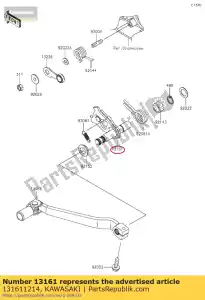 Kawasaki 131611214 lever-comp-change sha - Onderkant