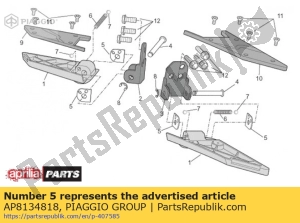 aprilia AP8134818 voetsteun plaat - Onderkant