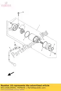 yamaha 901100634900 bullone, testa a esagono incassato - Il fondo