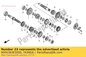 honda 90403KW3000 arruela, empuxo involuto, 22x30x1.6 - Lado inferior