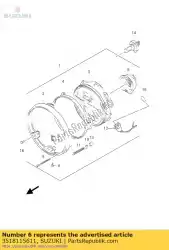 Qui puoi ordinare vite, lampada frontale da Suzuki , con numero parte 3518115611: