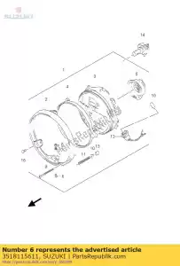 suzuki 3518115611 vite, lampada frontale - Il fondo