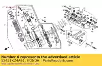 52421KZ4A91, Honda, haste comp, pistão honda cr  r cr125r 125 , Novo