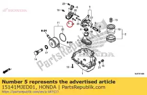 honda 15141MJED01 corrente, bomba de óleo (did25h-70le) - Lado inferior