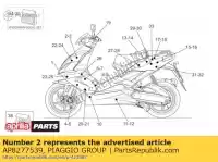 AP8277539, Piaggio Group, rh front fairing dec. criniera     , New