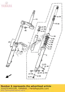 Yamaha 31A231493100 washer, spring upper - Bottom side