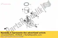 13121KZ4A91, Honda, anel, pistão (t1.0) honda cr 125 1990 1991 1992 1993 1994 1995 1996 1997 1998 1999 2000 2001 2002 2003 2004, Novo