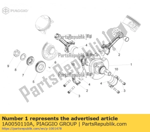 aprilia 1A0050110A crankshaft (4) - Bottom side