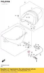 Aquí puede pedir placa, cerradura de asiento de Suzuki , con el número de pieza 4528911F00: