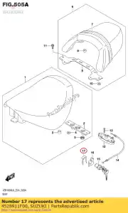 suzuki 4528911F00 placa, cerradura de asiento - Lado inferior