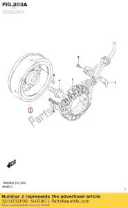 Suzuki 3210232E00 rotor - La partie au fond