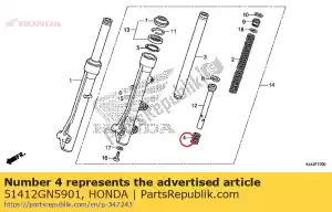 honda 51412GN5901 wiosna, odbicie (showa) - Dół