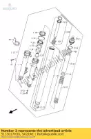 5113017H30, Suzuki, buis, buitenste, r suzuki gsf gsx 650 2007 2008 2009 2010 2011 2012, Nieuw