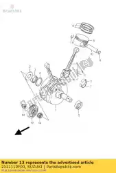 Here you can order the gear,primary dr from Suzuki, with part number 2111110F00: