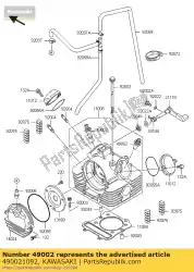 Aquí puede pedir válvula de guía de Kawasaki , con el número de pieza 490021092: