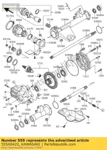 Kawasaki 555A0422 pin-spring - Lado inferior