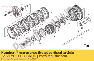 Honda 22121MEJ000 centro, embreagem - Lado inferior
