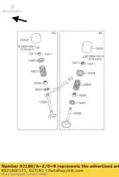 Here you can order the shim,t=2. 650 from Suzuki, with part number K921800173: