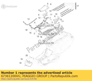 Piaggio Group 67361200VU furaumabdeckung - Il fondo
