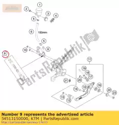 Qui puoi ordinare kit riparazione pistone 13mm da KTM , con numero parte 54513150000: