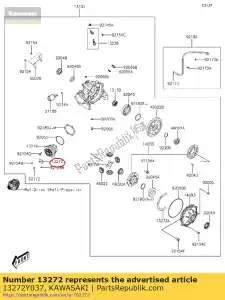 kawasaki 13272Y037 01 plato - Lado inferior