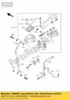 460921148, Kawasaki, hendelgreep, voorrem kx80-l1 kawasaki kdx kx 80 100 125 200 250 500 1988 1989 1990 1991 1992 1993 1994, Nieuw