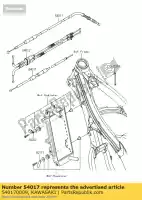 540170009, Kawasaki, cabo de partida kx450d6f kawasaki kx 450 2006 2007 2008, Novo