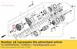 Ici, vous pouvez commander le oring, 59,6x2,4 auprès de Honda , avec le numéro de pièce 91309MN5008: