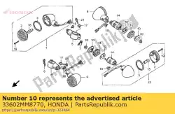 Ici, vous pouvez commander le rondelle, montage clignotant auprès de Honda , avec le numéro de pièce 33602MM8770: