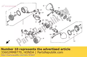 honda 33602MM8770 rondelle, montage clignotant - La partie au fond