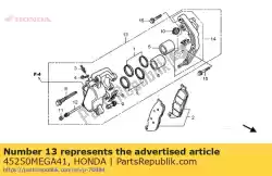 Tutaj możesz zamówić zacisk sub assy., r. Fr. (nissin) od Honda , z numerem części 45250MEGA41: