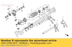 Here you can order the plate, gearshift drum stopper from Honda, with part number 24411MEL003: