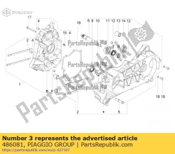 Aprilia 486081, Bloque silencioso, OEM: Aprilia 486081