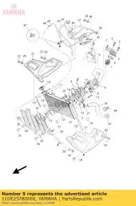 yamaha 11DE25780000 tuyau 3 - La partie au fond