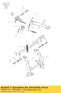 triumph T2081707 zijstandaard beugel - Onderkant