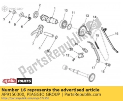 Aprilia AP9150300, Guidacatena l186, OEM: Aprilia AP9150300