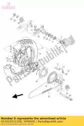 Ici, vous pouvez commander le joint d'huile (36r) auprès de Yamaha , avec le numéro de pièce 931022531100: