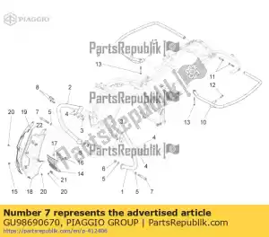 Piaggio Group GU98690670 parafuso sextavado m12x70 - Lado inferior