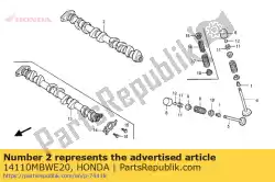 Aqui você pode pedir o componente de eixo de came, em em Honda , com o número da peça 14110MBWE20:
