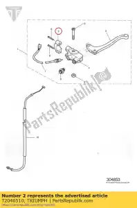 triumph T2046510 suporte da alavanca da embreagem da braçadeira - Lado inferior