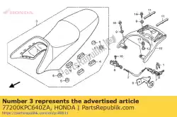 Here you can order the seat comp., double *nh1l from Honda, with part number 77200KPC640ZA: