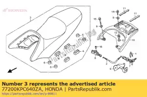 Honda 77200KPC640ZA seat comp., double *nh1l - Bottom side