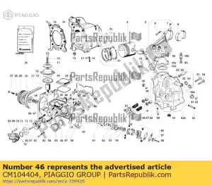 Piaggio Group CM104404 espaçador - Lado inferior