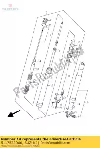 suzuki 5117522D00 przewodnik, wiosna, w gór? - Dół